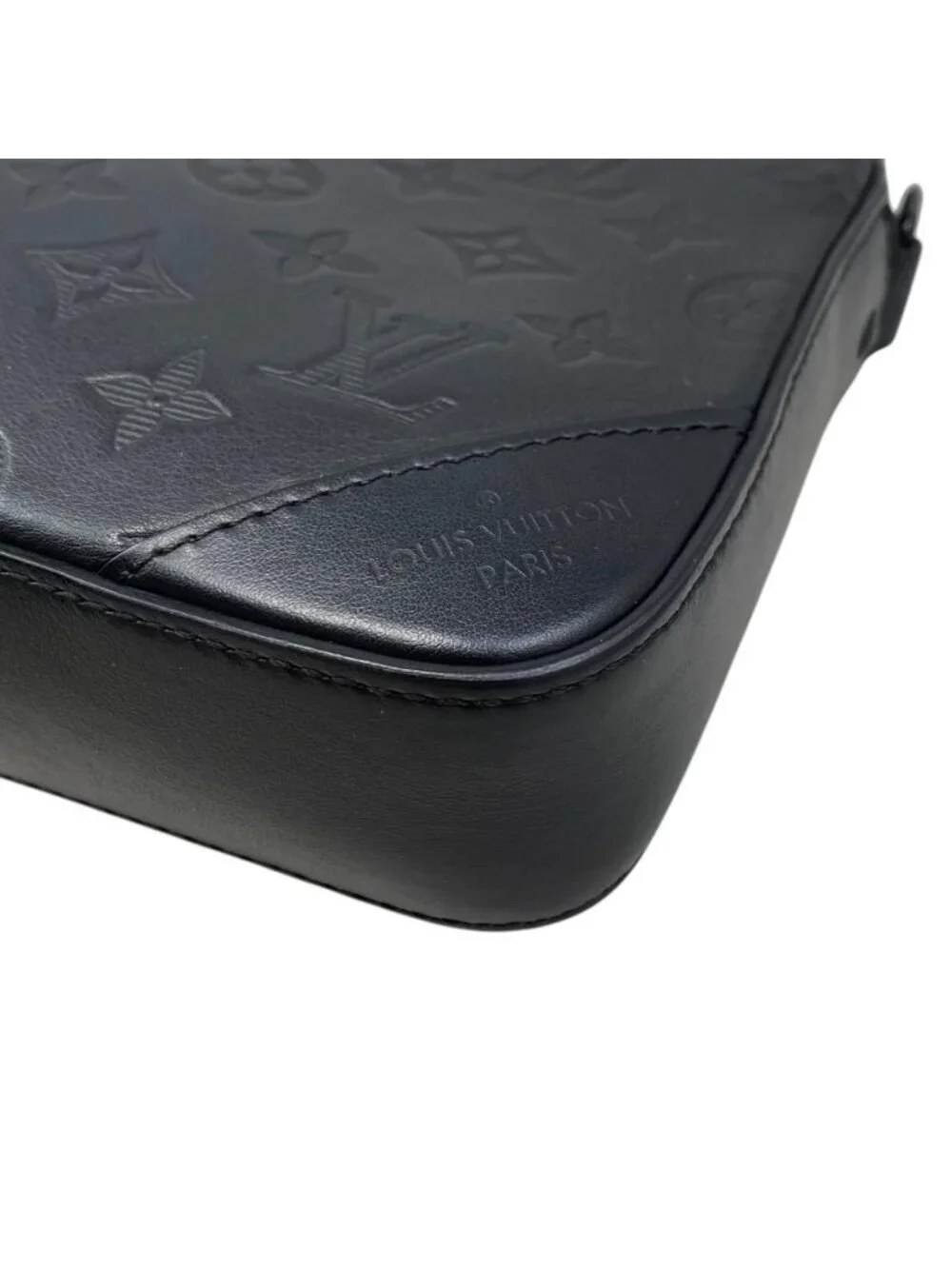 Louis Vuitton Shoulder Bag Duo Messenger Monogram Shadow Noir Black